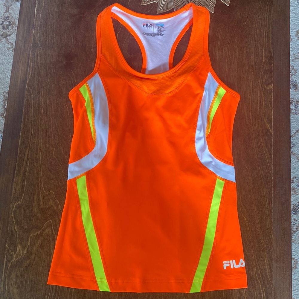 FILA Performance Running Tank w zip pocket sz S